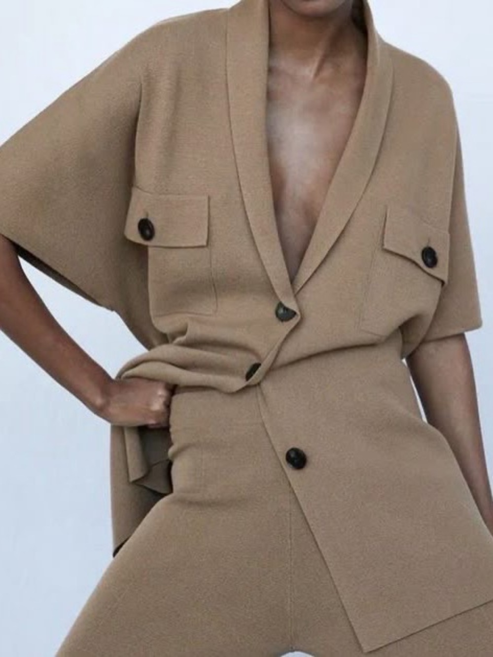 Zara Brown Knit Cardigan